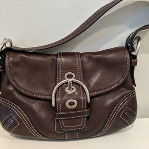 Coach dark brown handbag